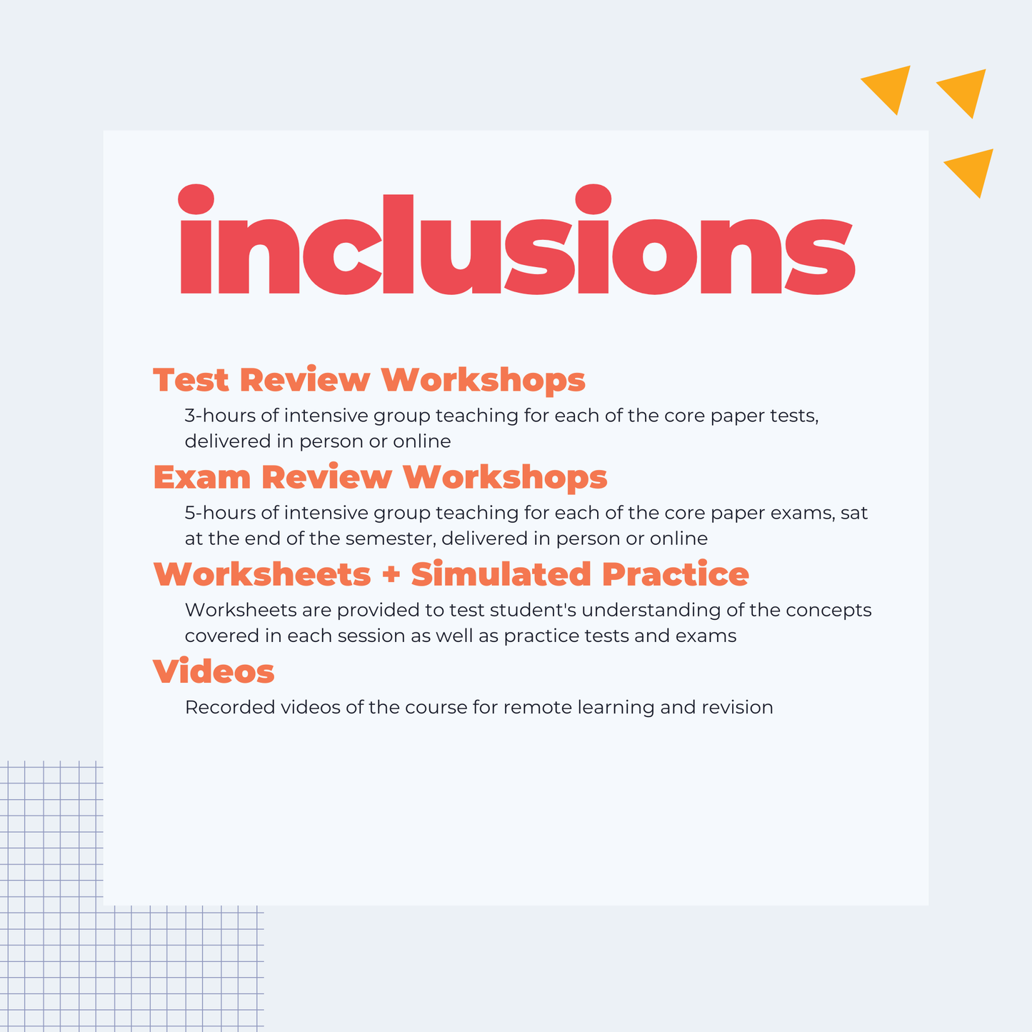 Otago Test & Exam Review Classes