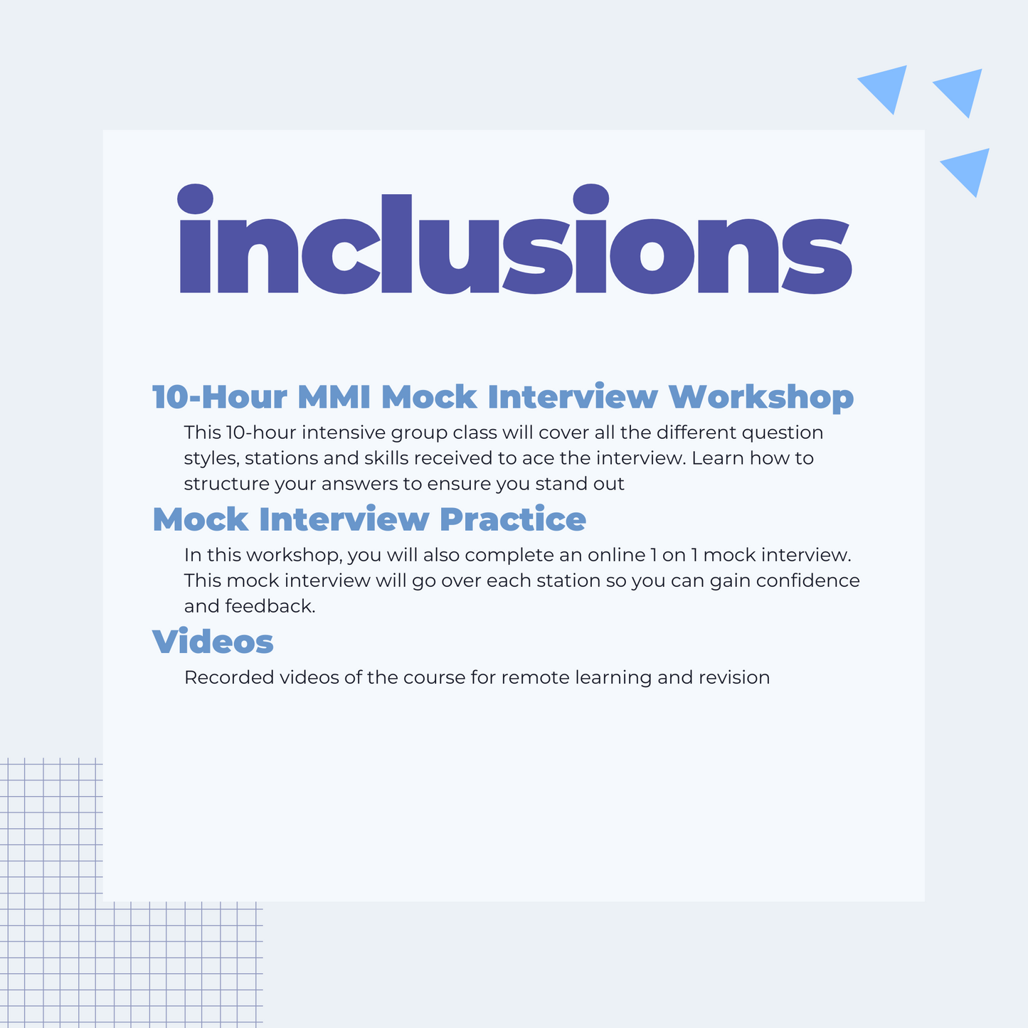 MMI Workshop & Mock Interviews